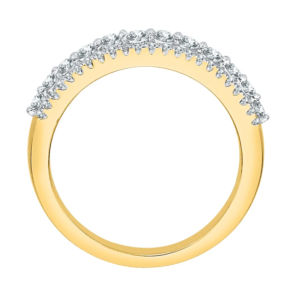 KATARINA Prong set Diamond Triple Row Anniversary Ring (1/2 cttw)