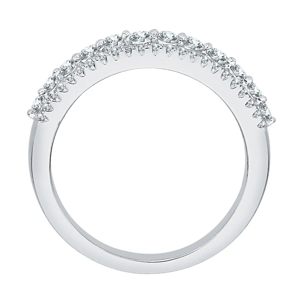 KATARINA Prong set Diamond Triple Row Anniversary Ring (1/2 cttw)