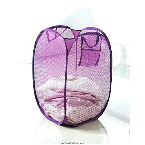 Kuber Industries Nylon Mesh Laundry Basket,20Ltr (Multi)-CTKTC21509