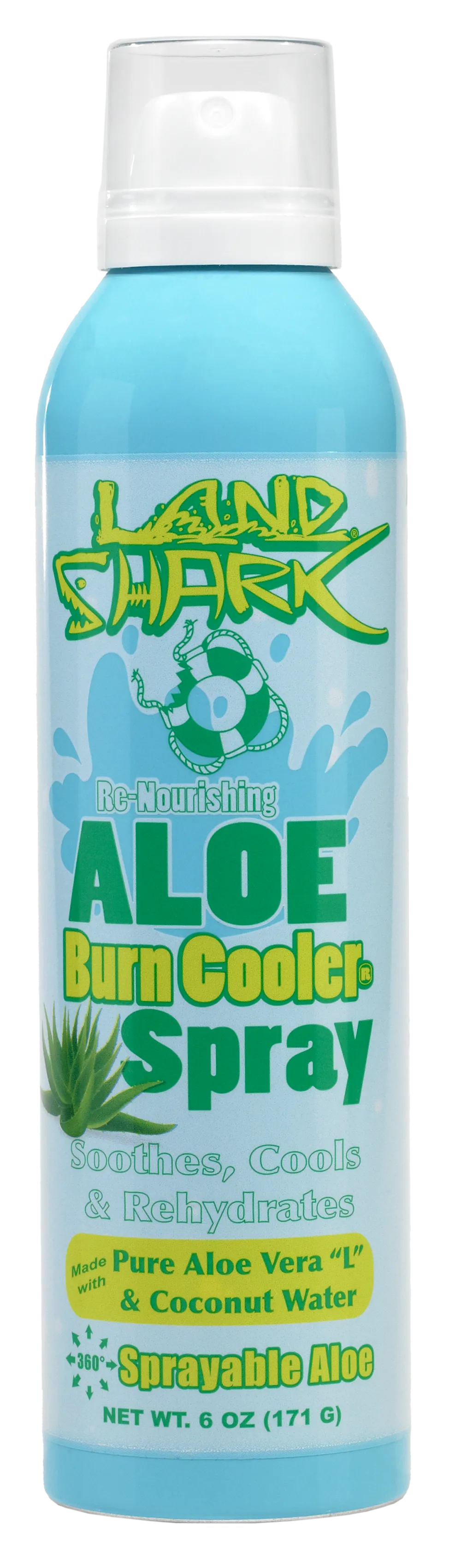 LAND SHARK® Re-Nourishing Aloe Burn Cooler Spray with Aloe Vera "L" 6oz