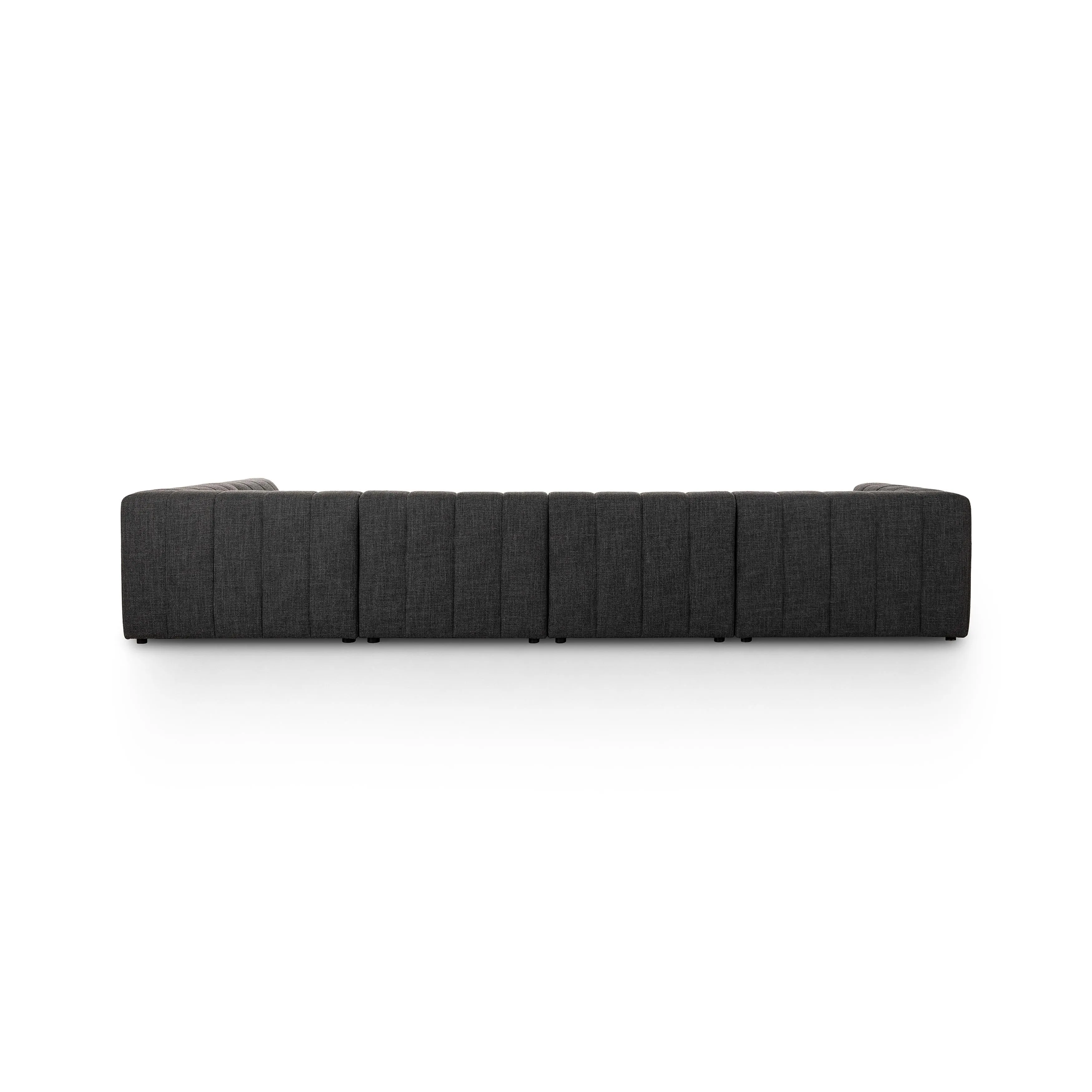 Langham Channeled 5pc Laf Chaise Sectional