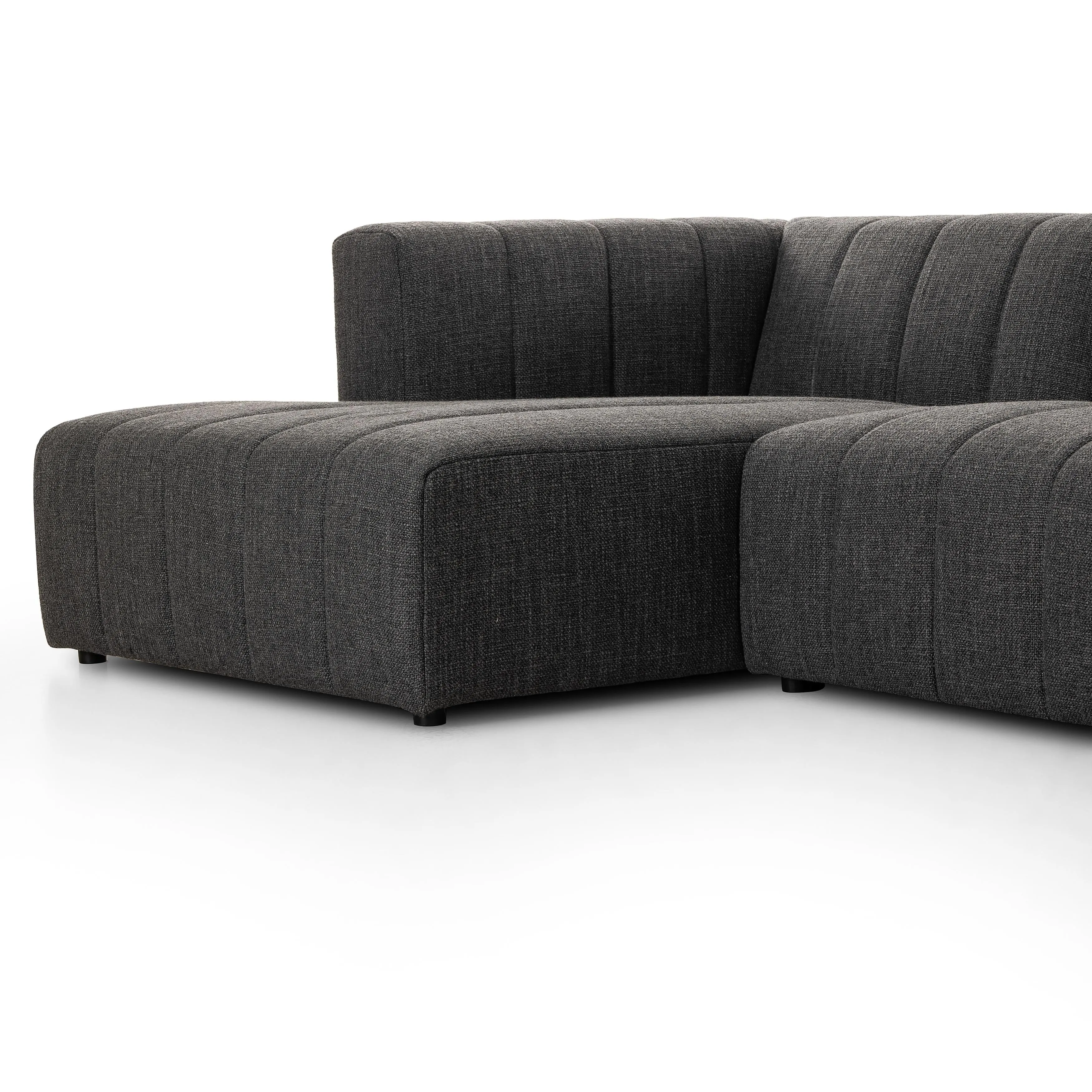 Langham Channeled 5pc Laf Chaise Sectional