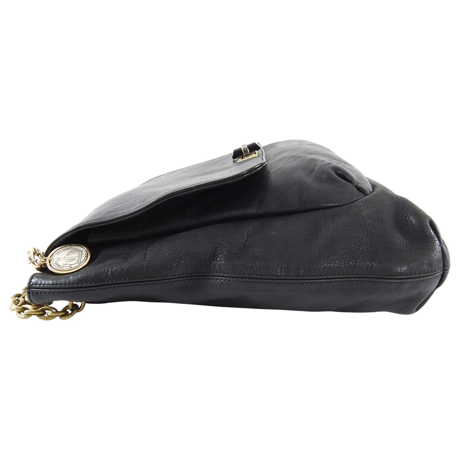 Lanvin Large Black Happy Bag with Chain Strap