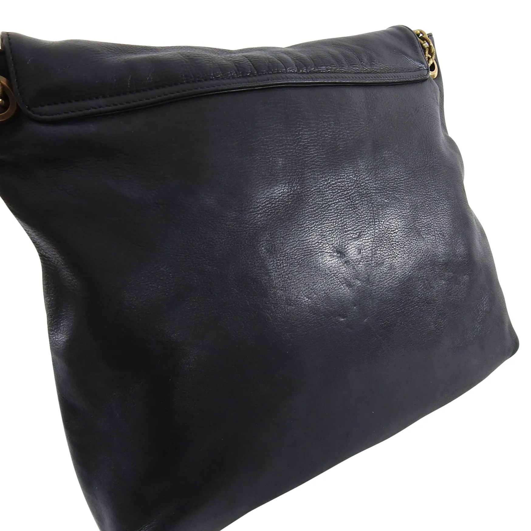 Lanvin Large Black Happy Bag with Chain Strap