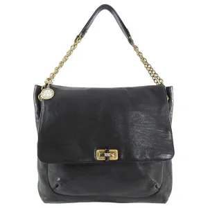 Lanvin Large Black Happy Bag with Chain Strap