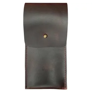 Leather Pen Case - Handmade Pen Protective Sleeve Cover (Walnut Brown)