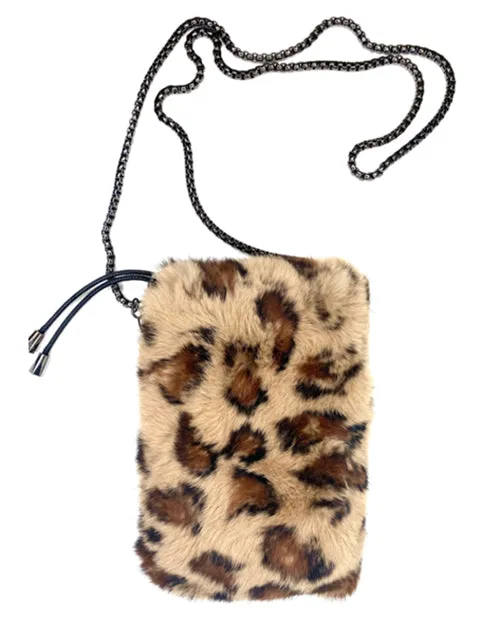 LINDA RICHARDS | Rabbit Fur Mobile Crossbody Bag