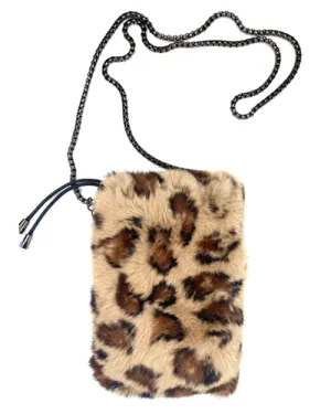 LINDA RICHARDS | Rabbit Fur Mobile Crossbody Bag