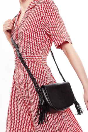 Louche Clay Saddle Bag With Tassel Detail
