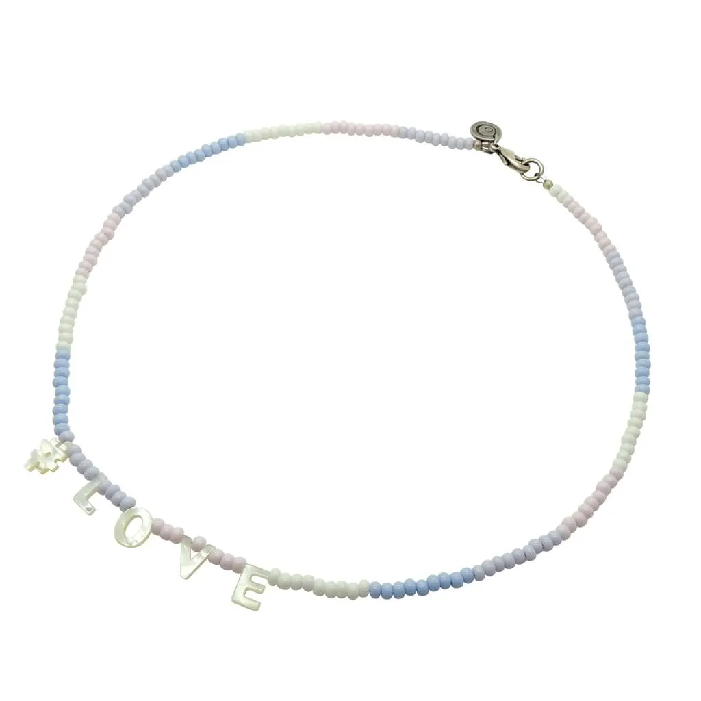 #Love Ombre Glass Bead Necklace