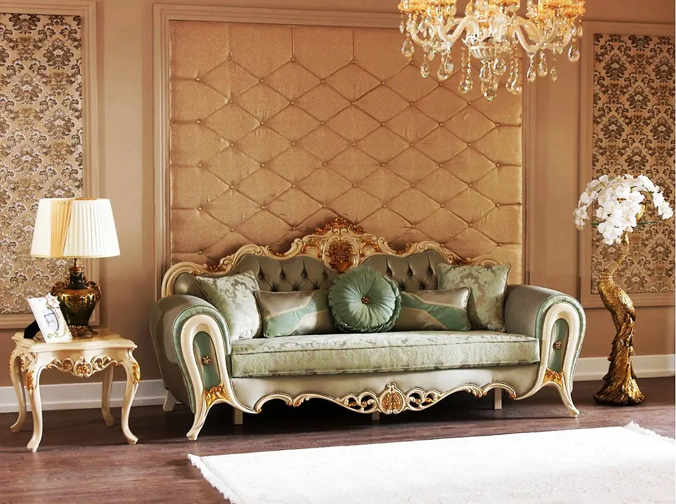 Luxury European Style Living Room Carving Sofa Set