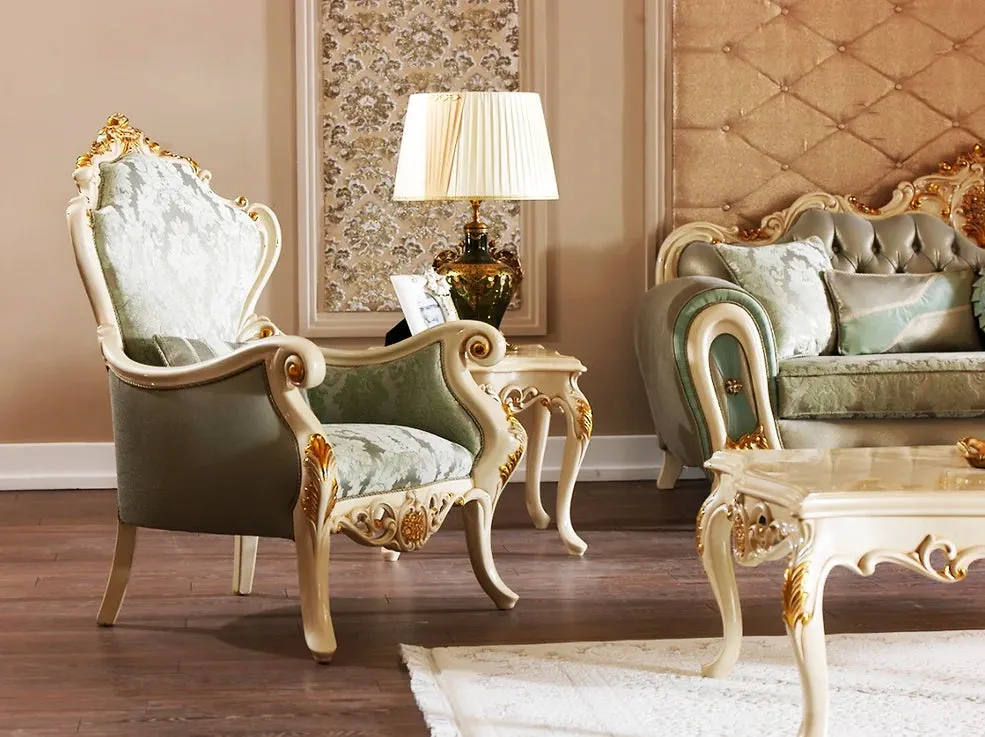 Luxury European Style Living Room Carving Sofa Set