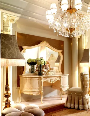 Luxury French Style Hand Carving Dressing Table
