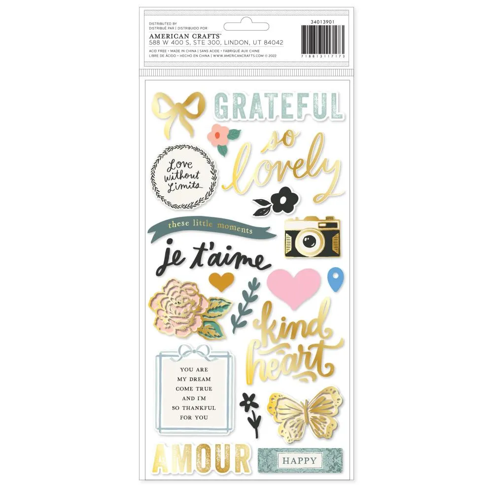 Maggie Holmes Parasol - Thickers Stickers 69 pack - Splendid Phrase/Puffy*