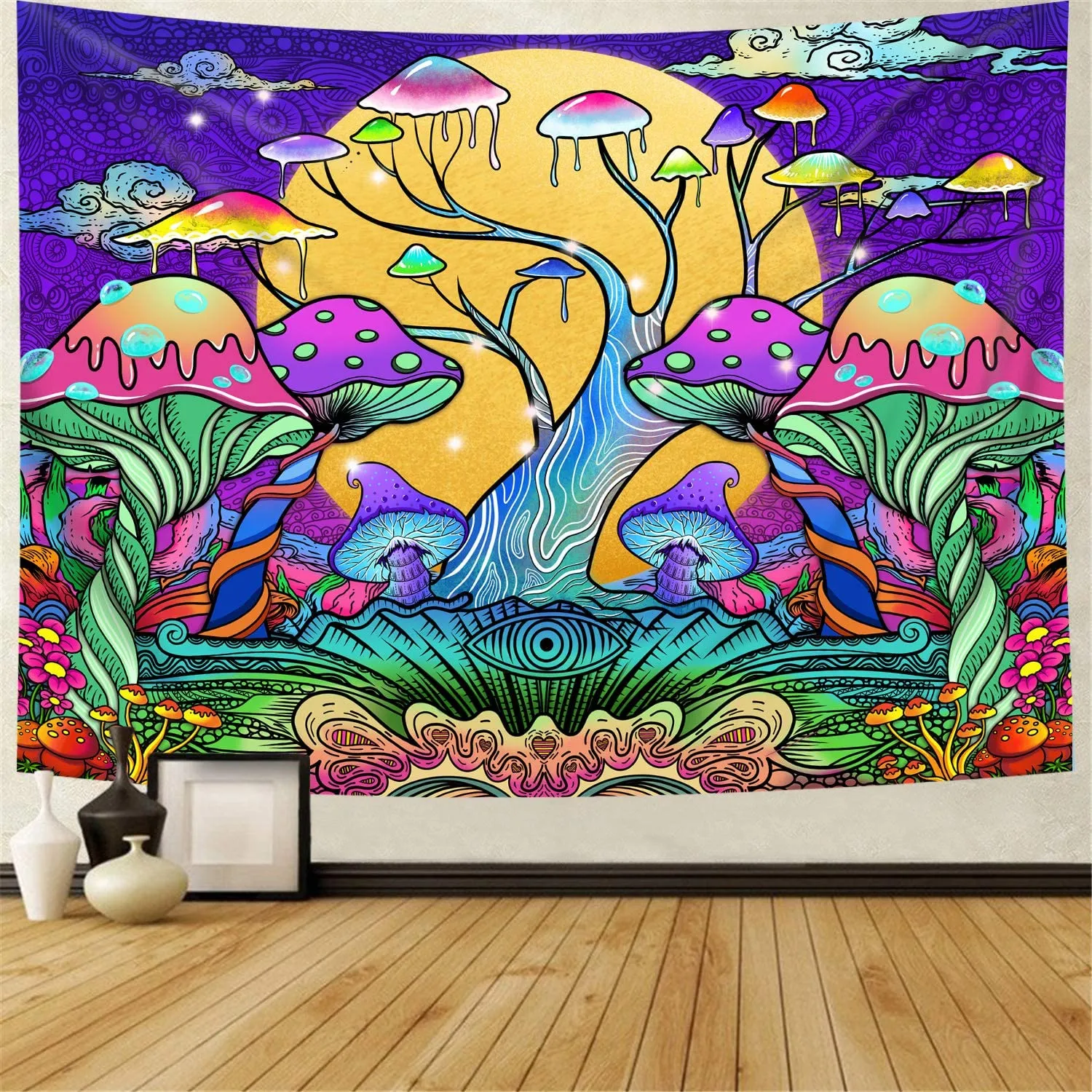 Magic Mushroom Forest Tapestry