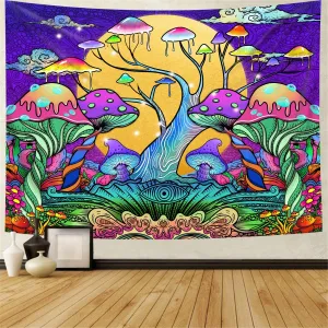 Magic Mushroom Forest Tapestry