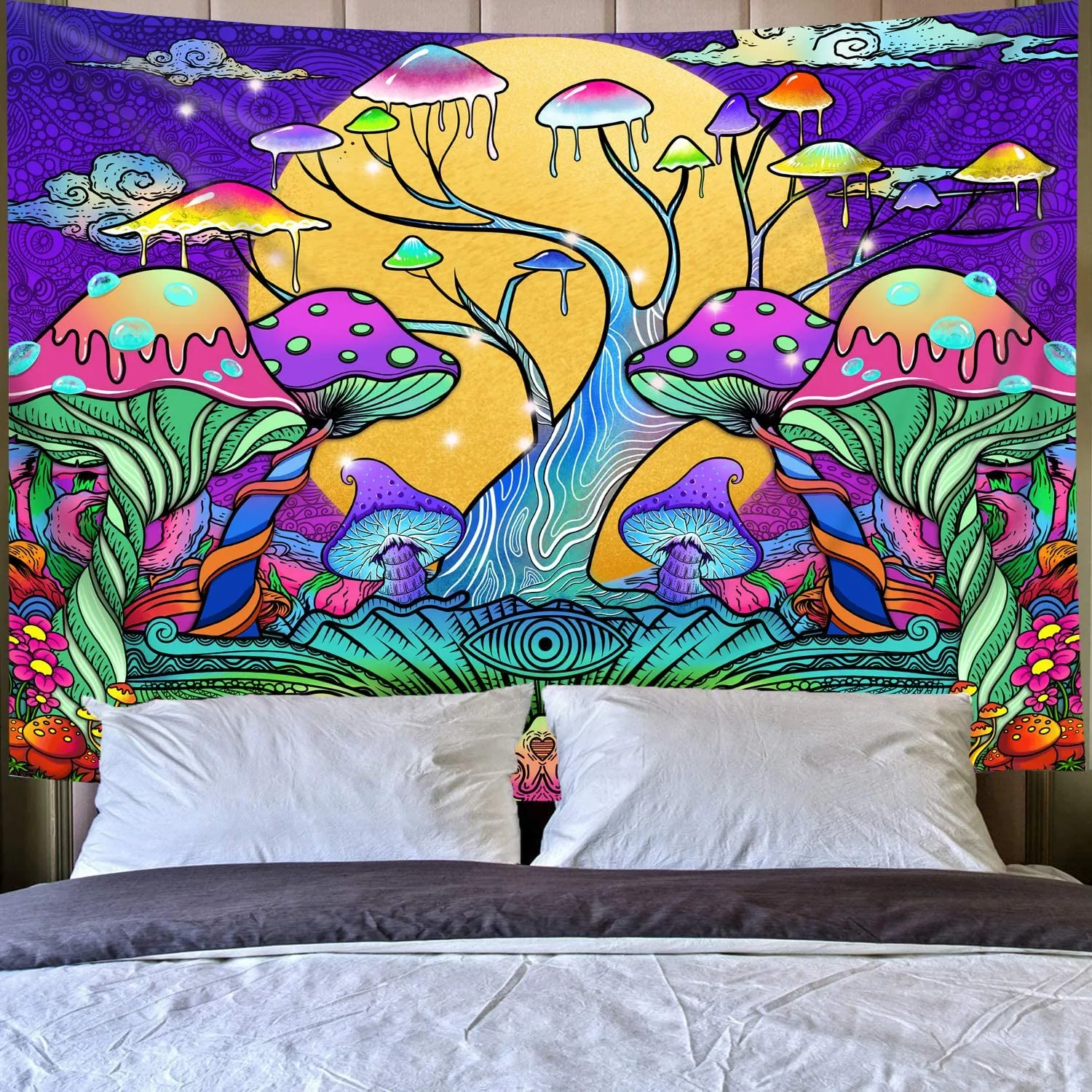 Magic Mushroom Forest Tapestry
