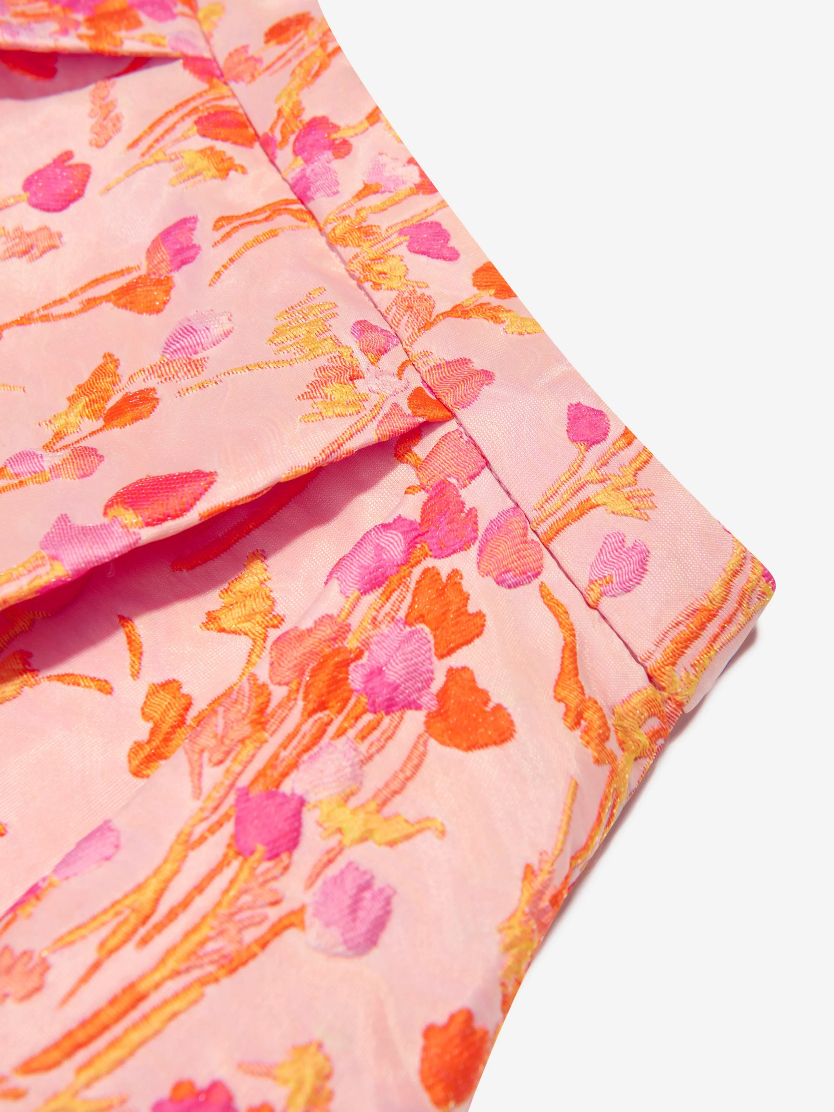 Mama Luma Girls Jacquard Skirt in Orange