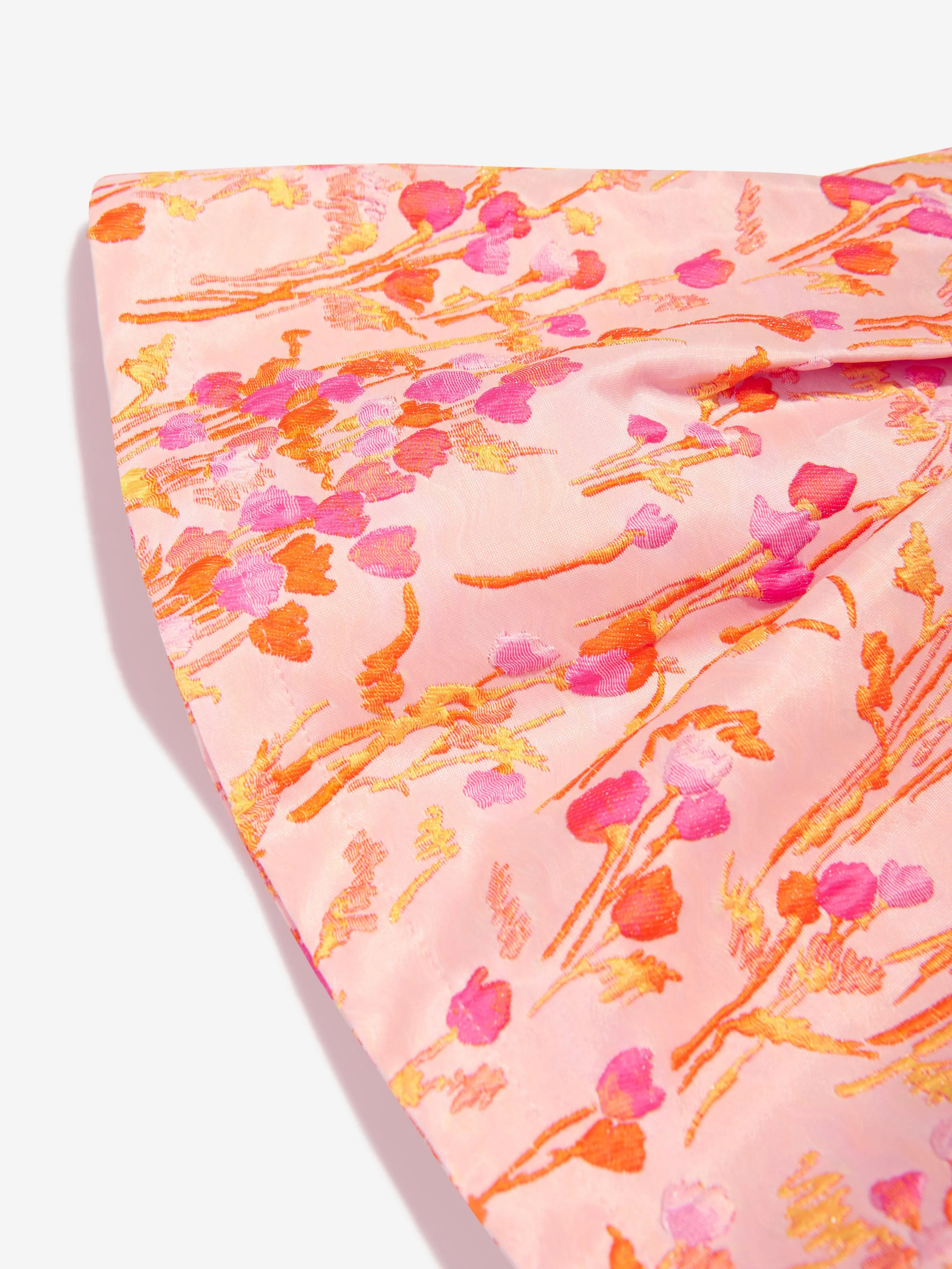 Mama Luma Girls Jacquard Skirt in Orange