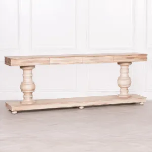 Mango Wood Console Table with Drawers