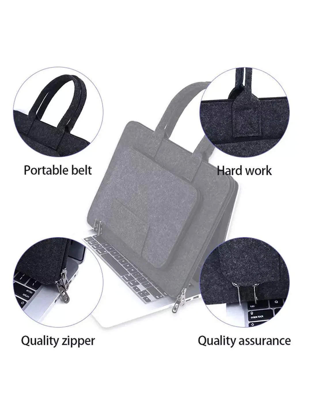 Market99 Felt Laptop Handbag