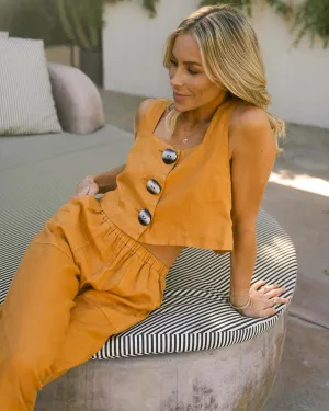 Mary Lawless Lee x Splendid Cross Back Linen Tank