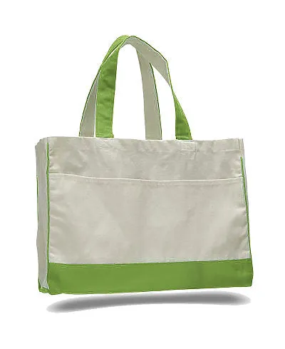 Medallion Modern Monogram Canvas Pocket Tote