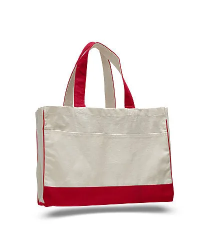 Medallion Modern Monogram Canvas Pocket Tote