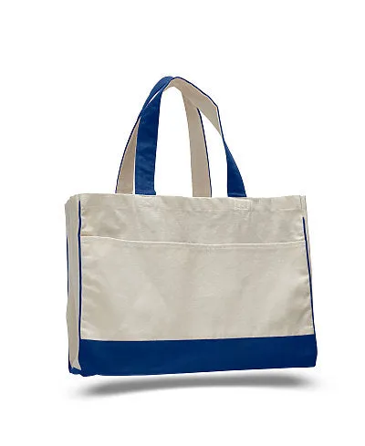 Medallion Modern Monogram Canvas Pocket Tote