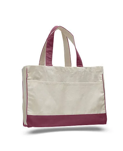 Medallion Modern Monogram Canvas Pocket Tote