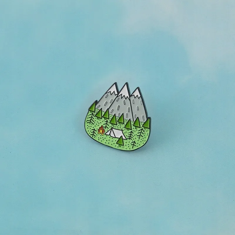 Mountain View Enamel Pin