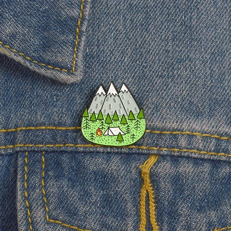 Mountain View Enamel Pin