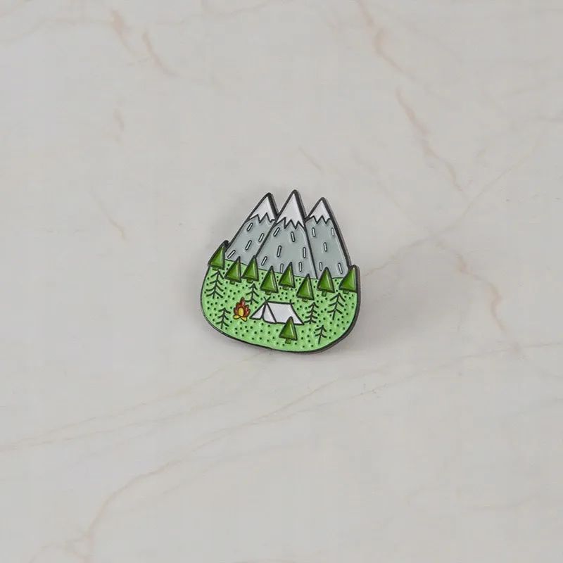 Mountain View Enamel Pin