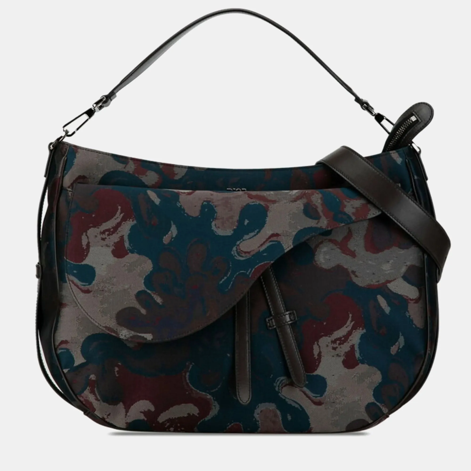Multicolor Canvas Peter Doig Saddle Soft Bag