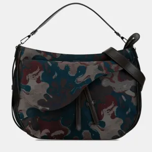Multicolor Canvas Peter Doig Saddle Soft Bag