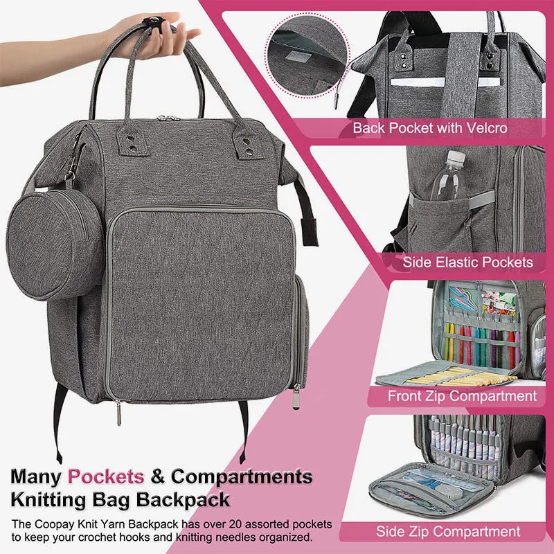 Multifunctional Crochet Storage Bag Simple Knitting Tools Mommy Bag
