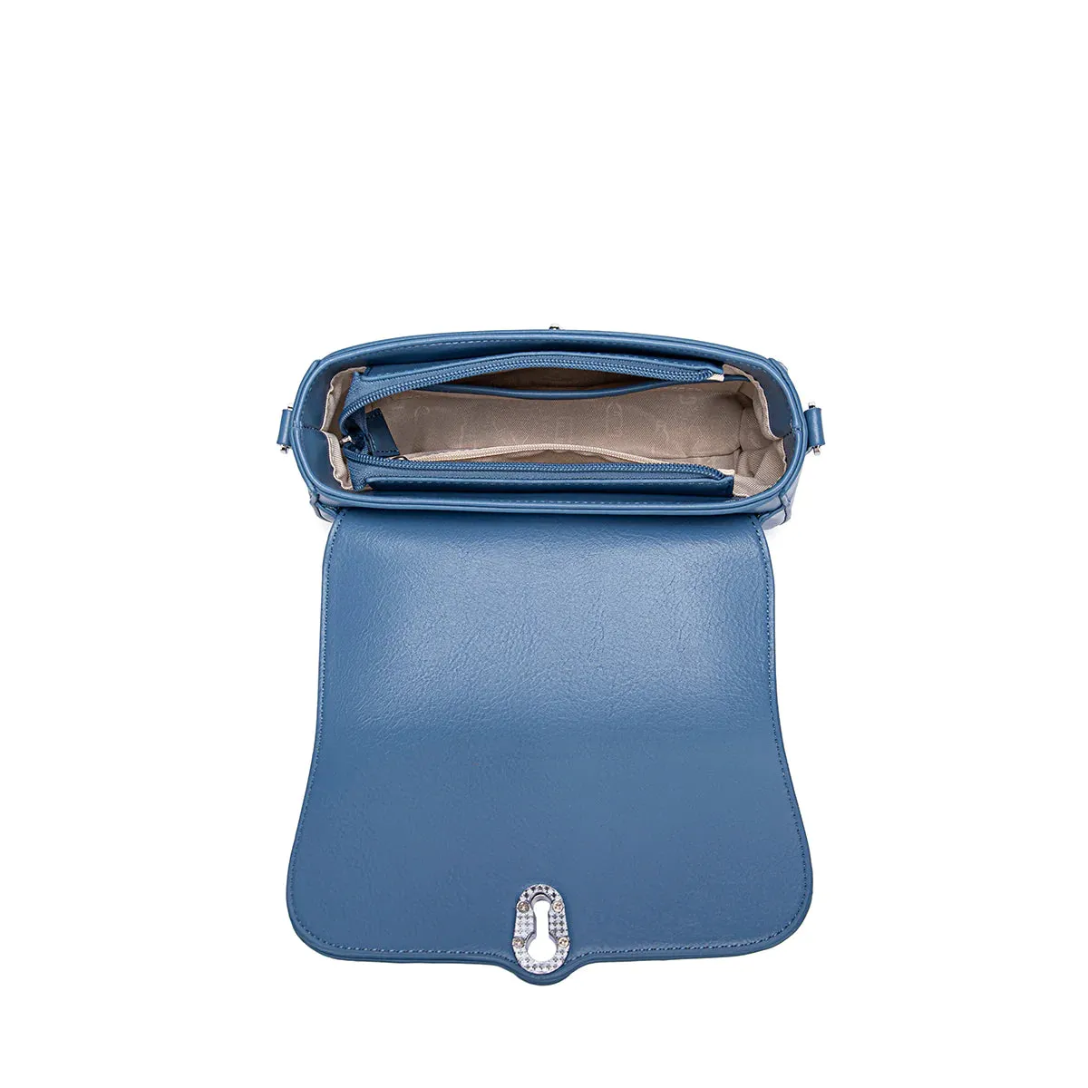 Muted Blue Athena Saddle Bag