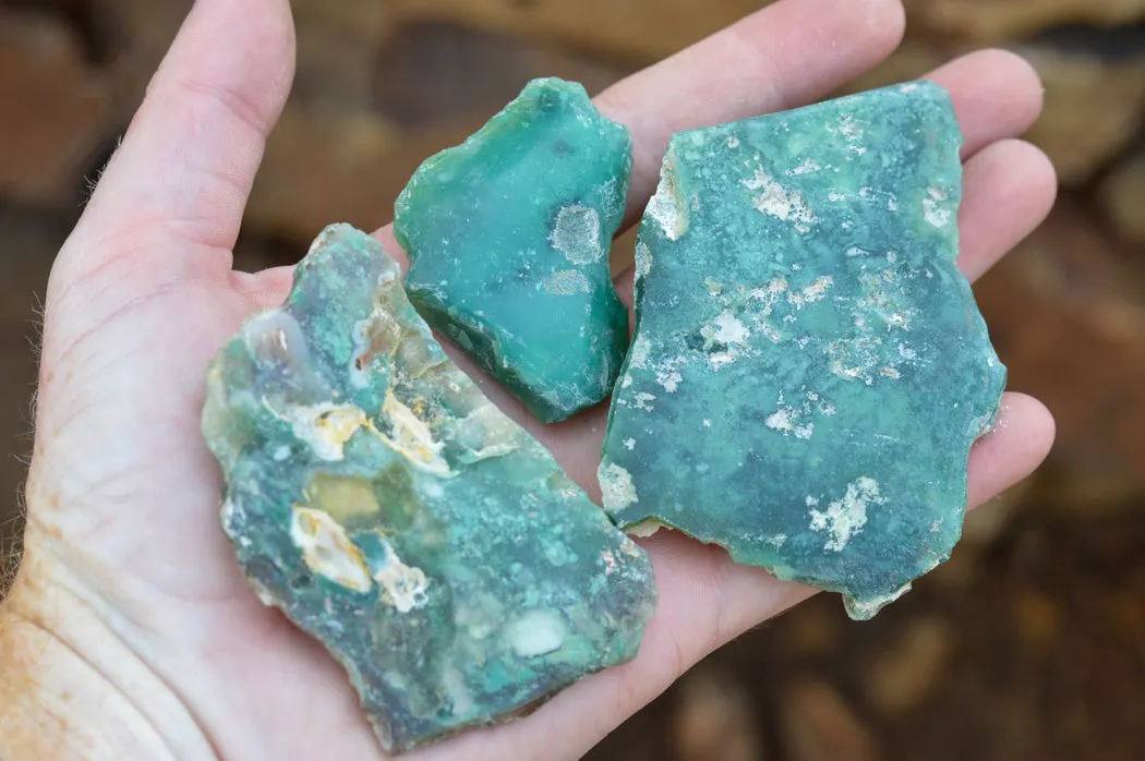 Natural Emerald Mtorolite Plates x 16 From Mutorashanga, Zimbabwe