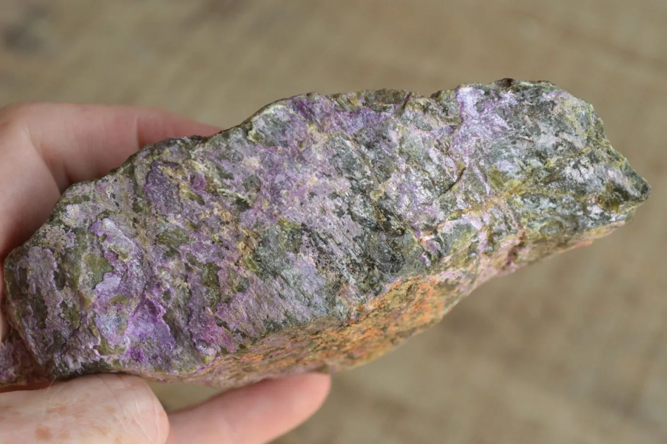Natural Stichtite With Green Serpentine Specimens x 4 From Barberton, South Africa