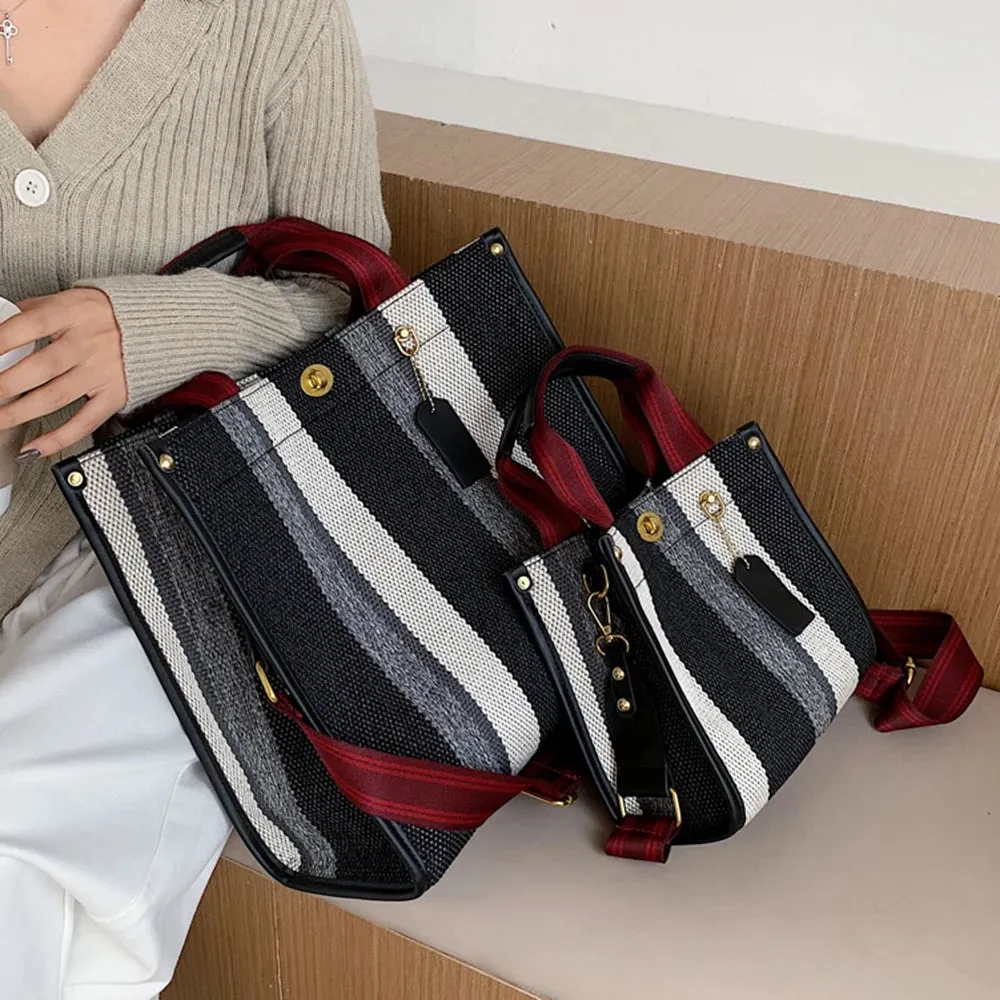 New Canvas Shoulder Bags for Women 2023 Big Capacity Ladies Bag Female 2 Sizes  Purses and Handbag Large Shopping Bag.