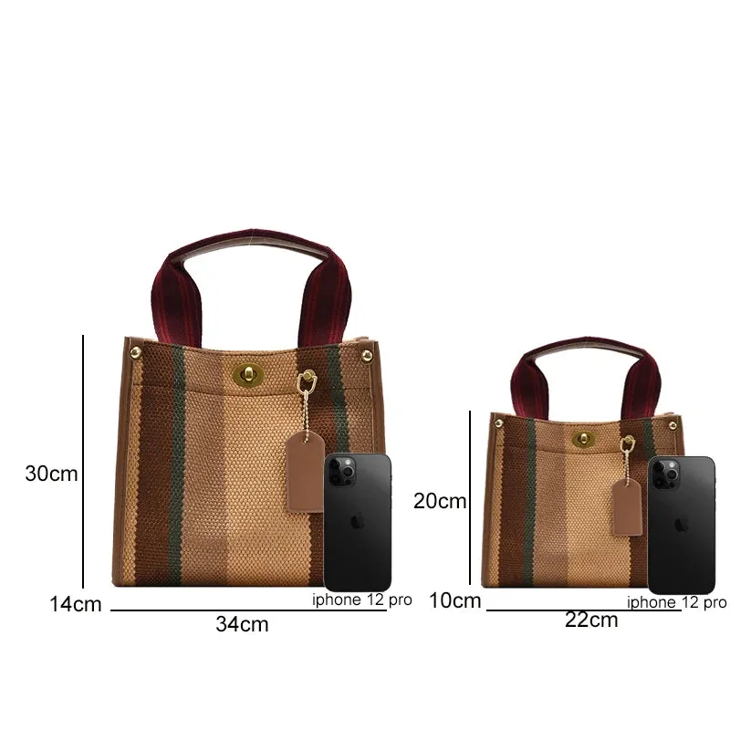 New Canvas Shoulder Bags for Women 2023 Big Capacity Ladies Bag Female 2 Sizes  Purses and Handbag Large Shopping Bag.
