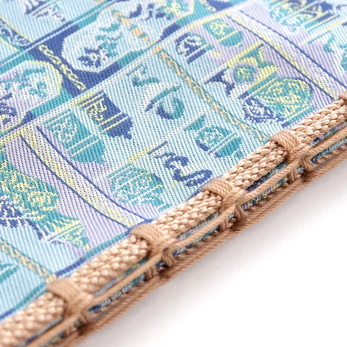 Nishijin-ori Small Drawstring Bag - Snake / Blue -,  Made in Kyoto, Japan,  Japanese traditional craft purse