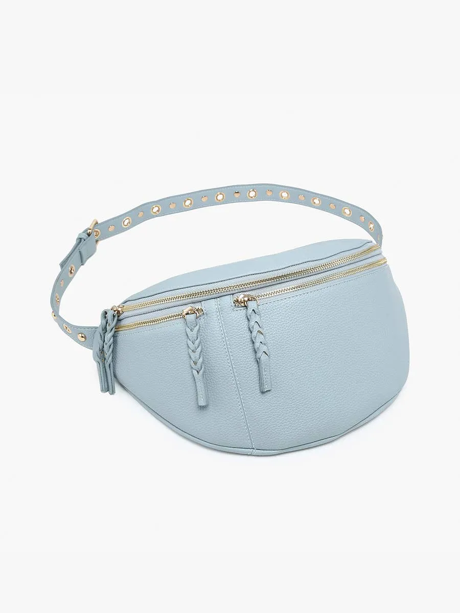 Nova Brown Studded Sling Bag