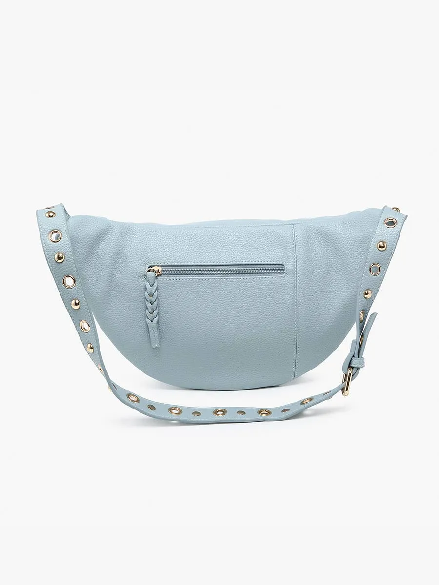 Nova Brown Studded Sling Bag