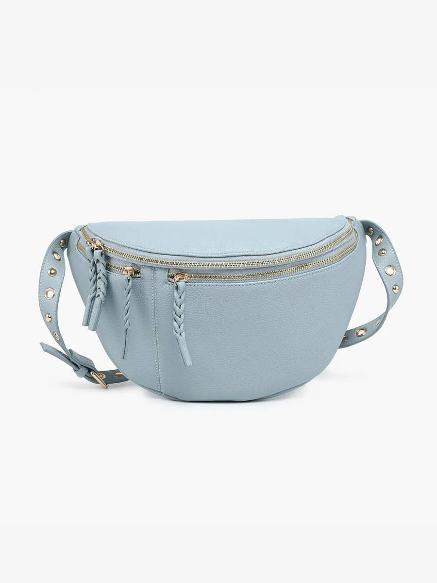 Nova Brown Studded Sling Bag