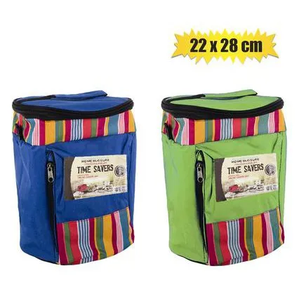 Nylon Cooler Bag with Pocket 28x22cm