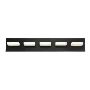 Olson 30 in. 5 Lights LED Wall Light Black finish