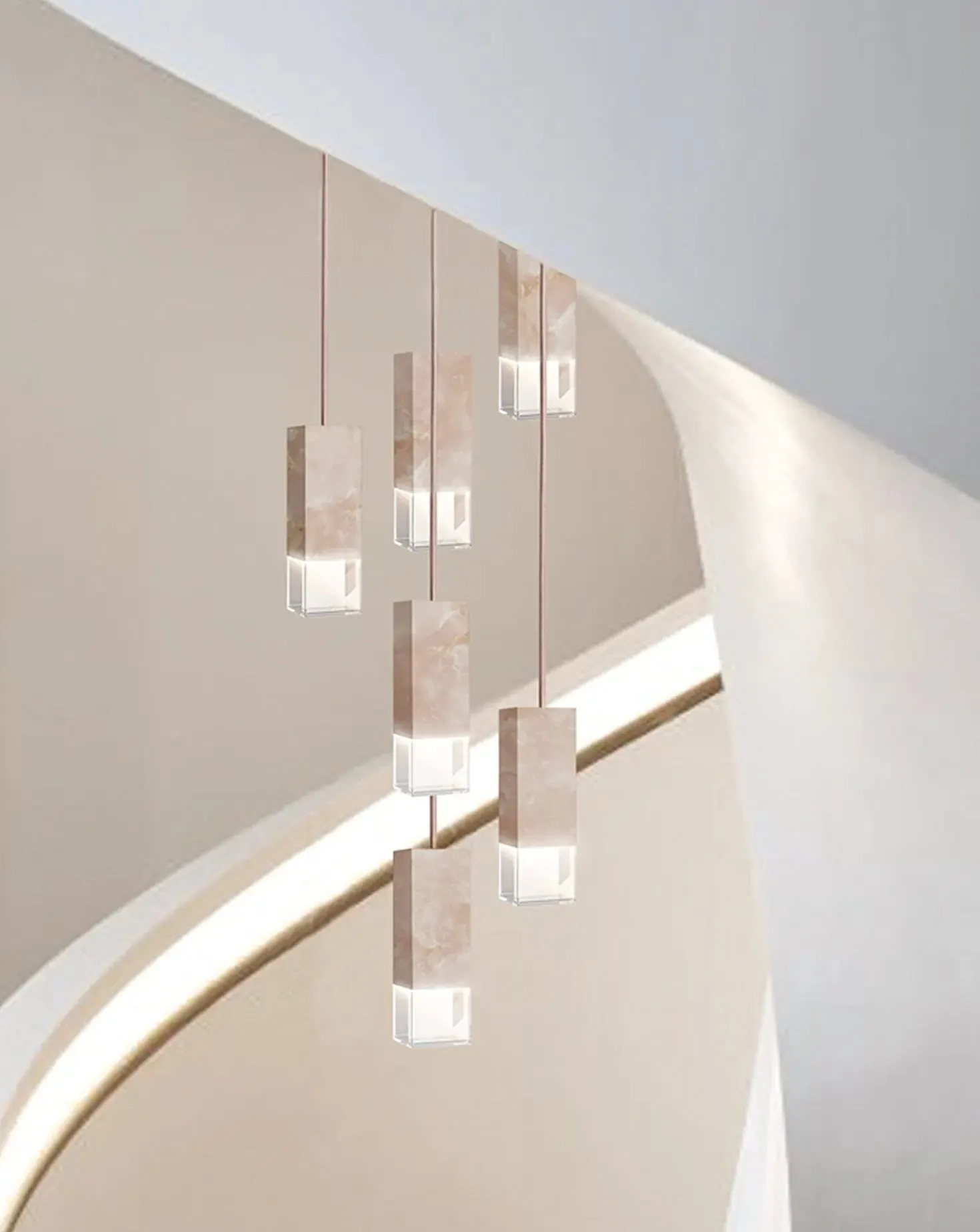 One Pink 6 Chandelier