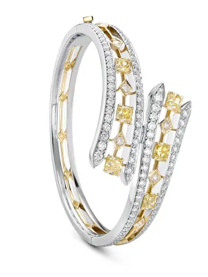 Peace of Mined Yellow Diamond Bangle