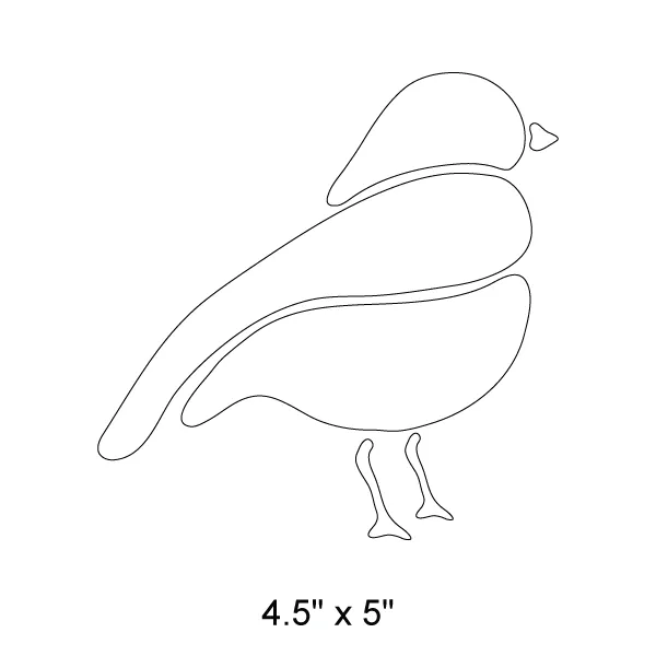 Perching Bird Stencil 1